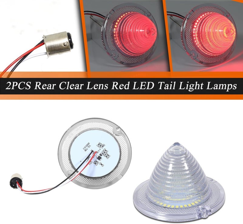 ADIIL 2PCS Clear Lens Red LED Tail Light Lamps For 1960 1961 Chevrolet Bel Air/Biscayne/Nomad/El Camino & Impala - Image 3
